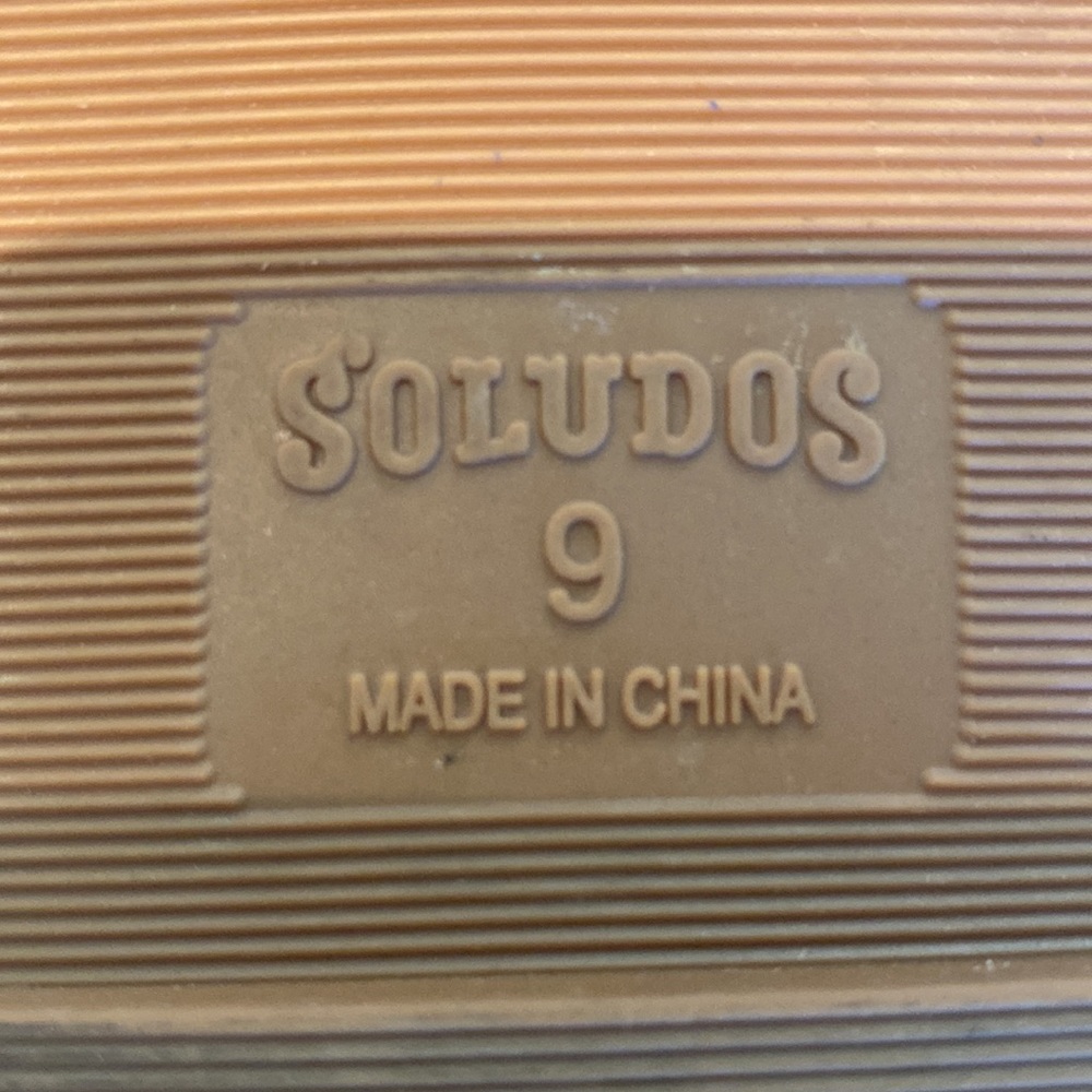 Soludos Embroidered Three Banded Flat Sandal, navy size 9 - Picture 5 of 5